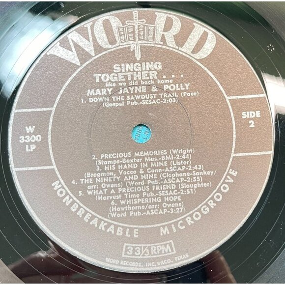 Mary Jayne and Polly Singing Together Vinyl LP Christian Gospel in Shrink VG+ - Picture 3 of 6